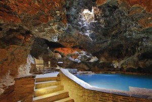 Cave and Basin Historic Site at Banff in the Canadian Rockies