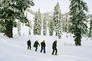 Snowshoeing: the traditional way to get around Banff National Park in winter.