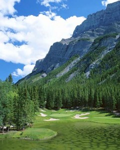 Golf at Banff Springs Golf Course, Banff National Park, Canadian Rockies