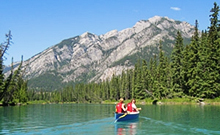 Canoeing the Bow River, Banff National Park, Canadian Rockies