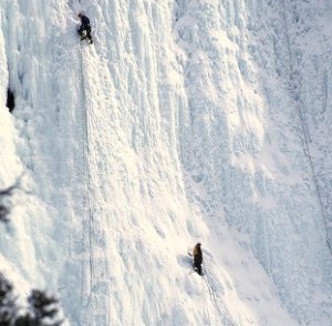 Ice Climbing in the Canadian Rockies' Banff National Park.
