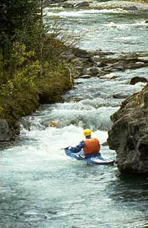 Kayak Banff National Park in the Canadian Rockies.