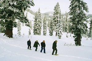 Snowshoeing: the traditional way to get around Banff National Park in winter.