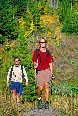 Summer day hikes in Banff National Park in the Canadian Rockies.